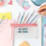 Set 5 lápices glitter - Go forth & shine