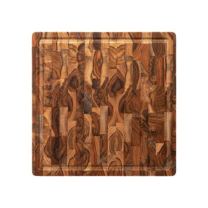 Tabla De Picoteo Premium 35.5 x 35.5 cm | Teca