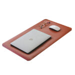 Mouse Pad Protector Reversible 60x35 Cm | Café Claro y Gris