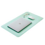 Mouse Pad Protector Reversible 60x35 Cm | Menta y Turquesa
