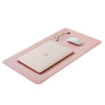 Mouse Pad Protector Reversible 60x35 Cm | Rosa y Azul Claro