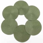 Set de 6 Individuales Redondos 38 Cm | Oliva