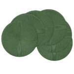 Set de 6 Individuales Redondos 38 Cm | Verde
