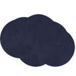 Set de 6 Individuales Redondos 38 Cm | Azul Índigo