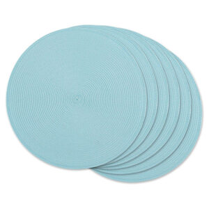 Set de 6 Individuales Redondos 38 Cm | Celeste