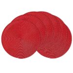 Set de 6 Individuales Redondos 38 Cm | Rojo