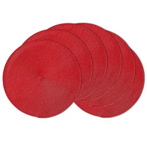 Set de 6 Individuales Redondos 38 Cm | Rojo