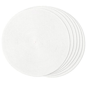 Set de 6 Individuales Redondos 38 Cm | Blanco