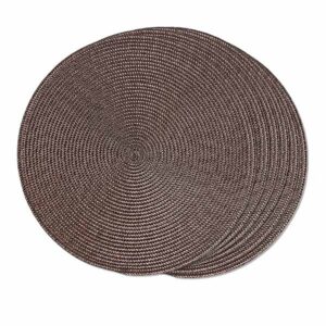 Set de 6 Individuales Redondos 38 Cm | Café Oscuro