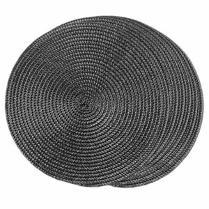 Set de 6 Individuales Redondos 38 Cm | Gris