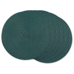 Set de 6 Individuales Redondos 38 Cm | Verde Azulado