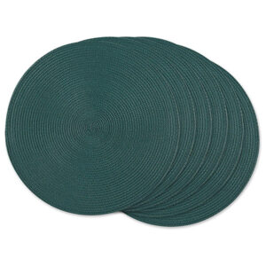 Set de 6 Individuales Redondos 38 Cm | Verde Azulado